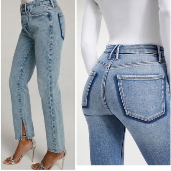 NWT GOOD AMERICAN GOOD BOY Jeans with Shadow Pockets - Picture 2 of 14